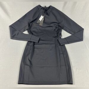 Greyson Womens Dress Nova Mock Neck Small Shepherd Black Nylon